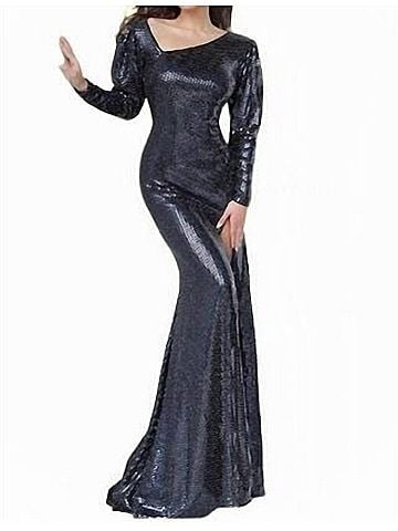 Jovani Long Sleeve Gown (view 2)