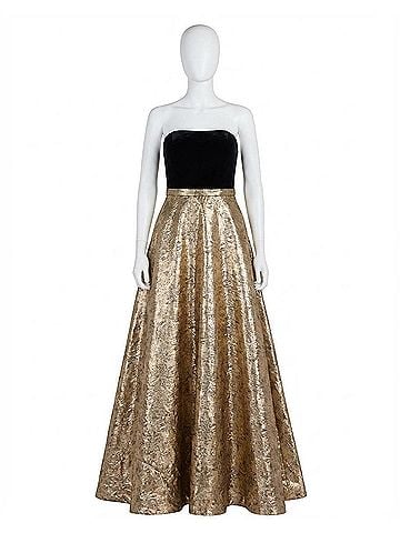 Jovani Sleeveless Metallic Ballgown (view 1)