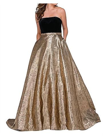 Jovani Sleeveless Metallic Ballgown (view 2)