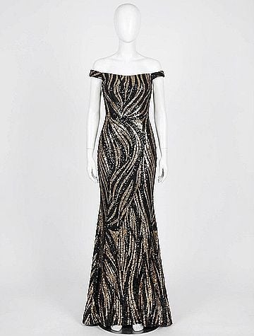Jovani Beaded Mermaid Dress (view 1)