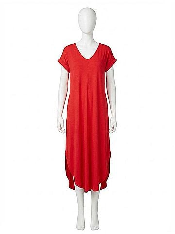 Entro Everyday Pocket Maxi Dress, Tangerine (view 1)