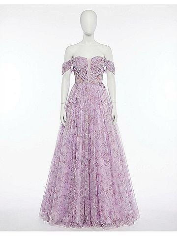 Jovani Off The Shoulder Ballgown (view 1)