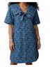 Entro Animal Print Blue Wild Collar Dress Size S - photo 2