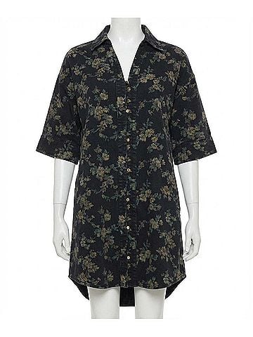 Entro Floral Print Half Sleeve Mini Dress (view 1)
