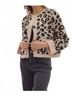 Entro Animal Print Brown Luxe Knit Cardigan Size L - photo 3