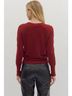 Entro Solid Red Cab Button Detail Sweater Size L - photo 3