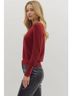 Entro Solid Red Cab Button Detail Sweater Size L - photo 4