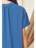Entro Solid Blue Textured Placket Top Size S - photo 6