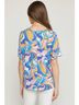 Entro Print Blue Abstract V-Neck Top Size 2X - photo 3