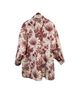 Cara Cara 100% Cotton Jacquard Floral Red White Jacket Size L - photo 2