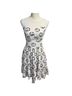 Sandro 100% Silk Floral White Casual Dress Size 2 - photo 1
