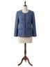 Piazza Sempione Solid Blue Jacket Size 10 - photo 1
