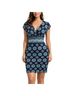 Max Studio Floral Blue Green Cocktail Dress Size M - photo 1