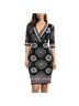 Max Edition Floral Black Green Casual Dress Size S - photo 1