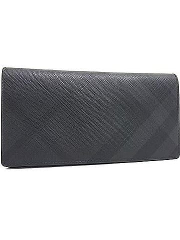 Burberry BURBERRY Men's Bi-fold Long Wallet, Black (view 1)