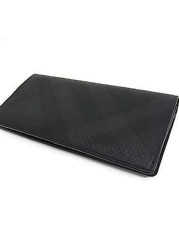 Burberry BURBERRY Men's Bi-fold Long Wallet, Black (view 2)