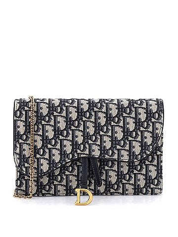 Christian Dior Saddle Chain Clutch Oblique Canvas (view 1)