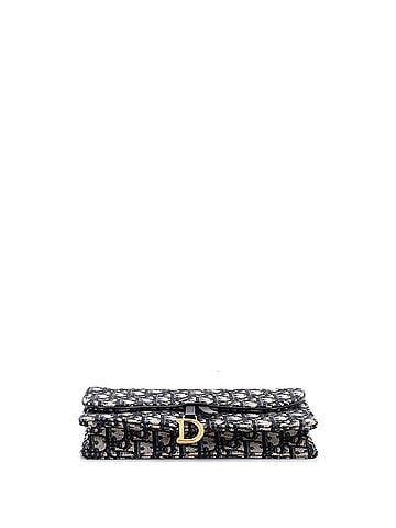Christian Dior Saddle Chain Clutch Oblique Canvas (view 2)