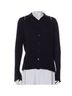 Theory Stripes Solid Blue Cardigan Size L - photo 1