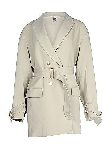 Dion Lee Dion Lee Cady Cocoon Coat in Light Green Acetate (view 1)