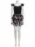 LoveShackFancy Floral Black Sanam Mini Dress Size 2 - photo 1