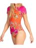 Johnny Was Print Multi Color Wave Surf One Piece Size XS - photo 2