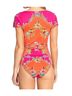 Johnny Was Print Multi Color Wave Surf One Piece Size XS - photo 3