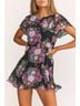 LoveShackFancy Floral Black Garner Dress Size 2 - photo 3
