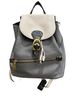 Coach Gray White Leather Backpack One size - photo 1