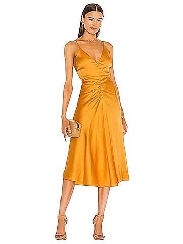 Jonathan Simkhai Lizeth Hammered Silk Dress Cocktail Dress (view 1)