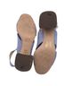 J.Crew Stripes Blue Silver Sandals Size 9 1/2 - photo 2