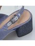 J.Crew Stripes Blue Silver Sandals Size 9 1/2 - photo 4
