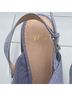 J.Crew Stripes Blue Silver Sandals Size 9 1/2 - photo 3