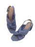 J.Crew Stripes Blue Silver Sandals Size 9 1/2 - photo 1