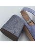 J.Crew Stripes Blue Silver Sandals Size 9 1/2 - photo 7