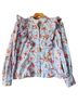 LoveShackFancy 100% Cotton Floral Blue Pink Long Sleeve Blouse Size S - photo 1