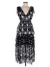 Self-Portrait 100% Polyester Floral Black Cocktail Dress Size 8 - photo 1