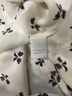 Lauren Conrad 100% Polyester Floral White Black Short Sleeve Blouse Size M - photo 3