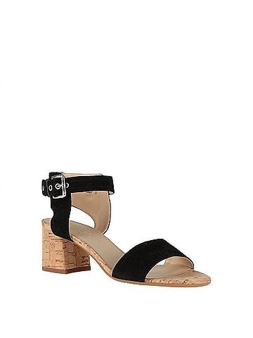 The Flexx Women's Nubuck & Cork Block Heel Sandal (view 2)