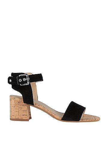 The Flexx Women's Nubuck & Cork Block Heel Sandal (view 1)