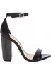 Schutz Black Women's Embellished Block Heel Sandal Size 9 1/2 - photo 1