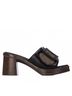Refresh Solid Black Women's Slip-On Sandals Size 7 - photo 1