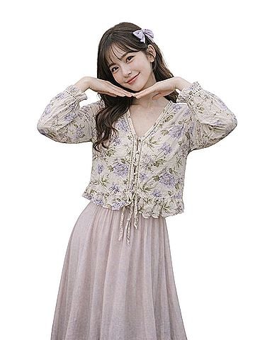 American Eagle Outfitters Long Sleeve Blouse (view 1)
