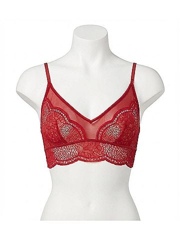 Calvin Klein Crackled Lace Triangle Bralette (view 1)
