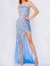 Jovani Print Blue Hadley Gown Size 8 - photo 2