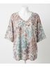 Entro Tie-dye Blue Tie Dye Starburst Top Size 1X - photo 1