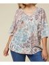 Entro Tie-dye Blue Tie Dye Starburst Top Size 1X - photo 2