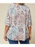 Entro Tie-dye Blue Tie Dye Starburst Top Size 1X - photo 5