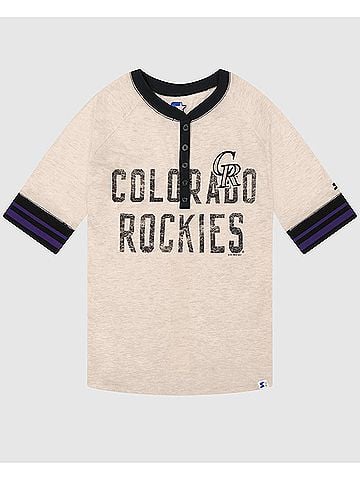 Starter Womens Colorado Rockies First Choice 3/4 Sleeve Shirt (view 2)