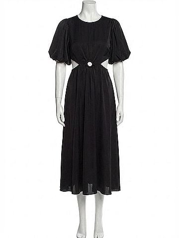 Entro Sade Sides Cut-Outs Puff Sleeves Maxi Dress (view 1)